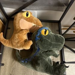 Pair of Jurassic Park Plushies, Round1 Exclusive