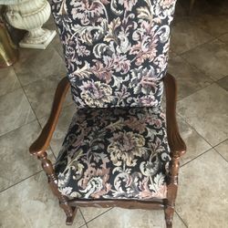 Vintage Solid Wood Rocking Chair