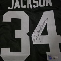 Bo Jackson Autograph Custom Jersey With Bo Jackson COA Sticker 