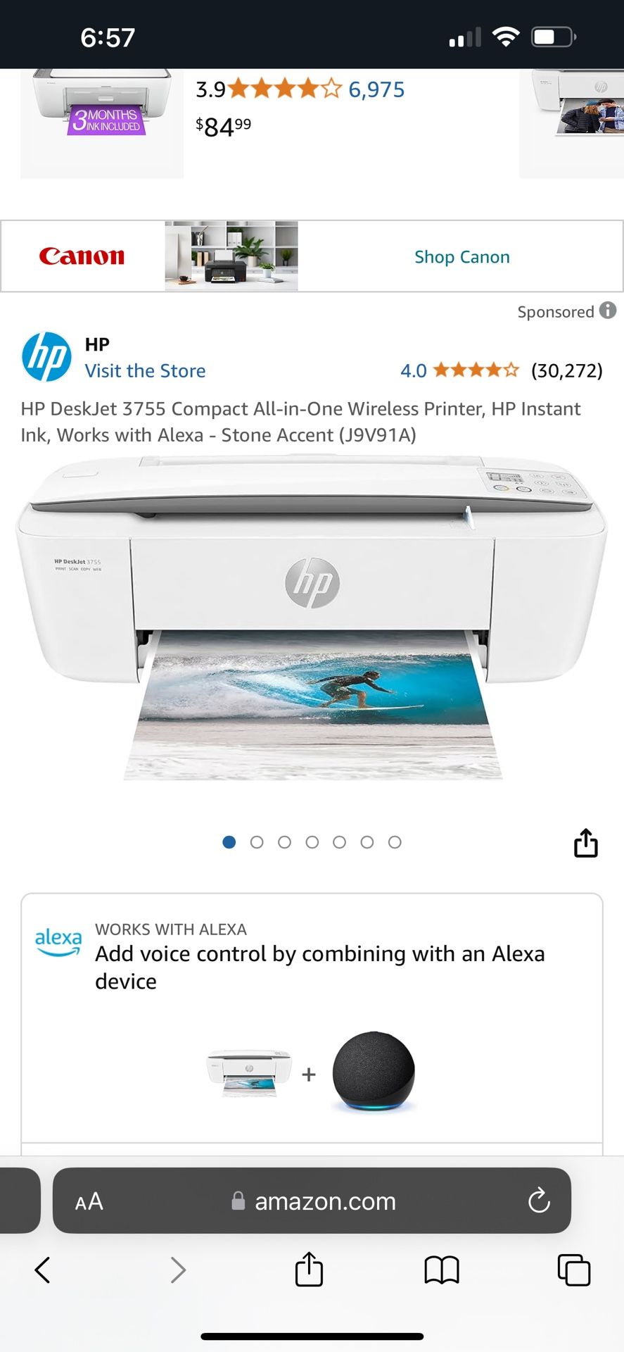 HP DeskJet 3755 Printer