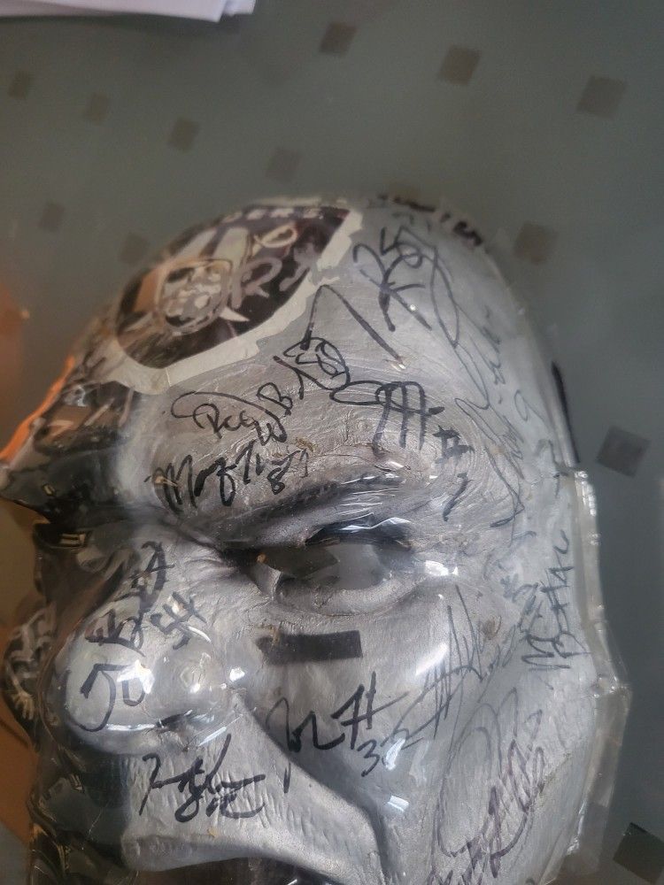 2012 Raiders Signed By Team Fan Mask