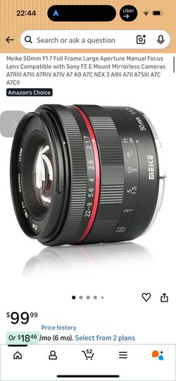 Meike 50mm F1.7 Full Frame Large Aperture