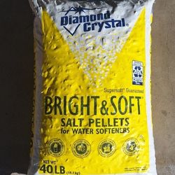 Diamond Crystal Bright & Soft Water Softener Salt Pellets 40 lb 