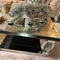 Beautiful Three-Piece At Mirror, Coffee Table And Two End Tables Mirror