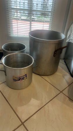 Vintage Aluminum stock pots heavy duty all 3 for $100.00
