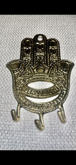 Jerusalem brass Hamsa  