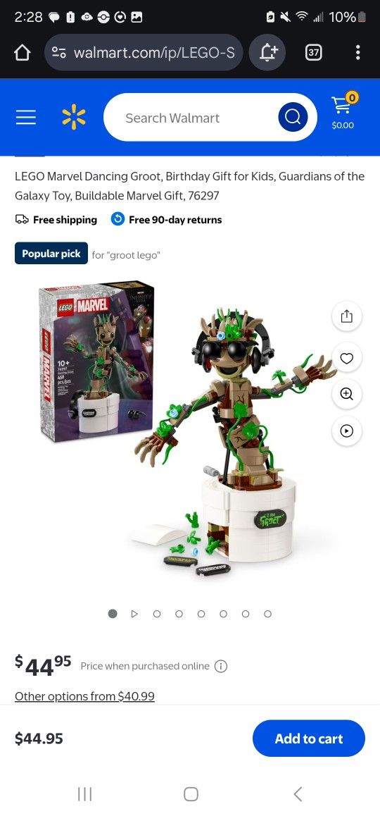 Unopened Dancing Lego Groot