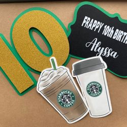 Starbucks Theme party Decorations / Personalized Hand Sanitizer Labels 