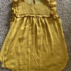 Loft Silky Tank with Seersucker Top, size Small