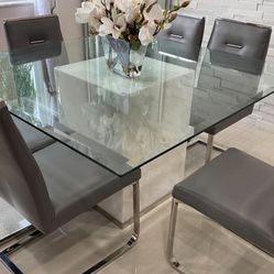 54 inch glass table 