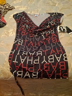 Women's Graphic Print Draped Neck Top