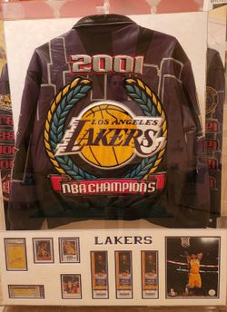 2001 NBA Champions Lakers Leather Jacket Designed By Jeff Hamilton 