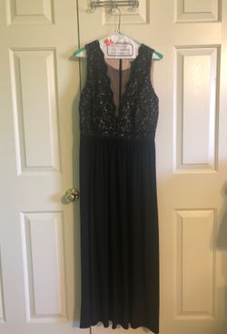 Macy’s Black/Beige Floral/Mesh Dress