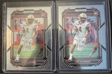 Zay Flowers Prizm rookie lot of 2