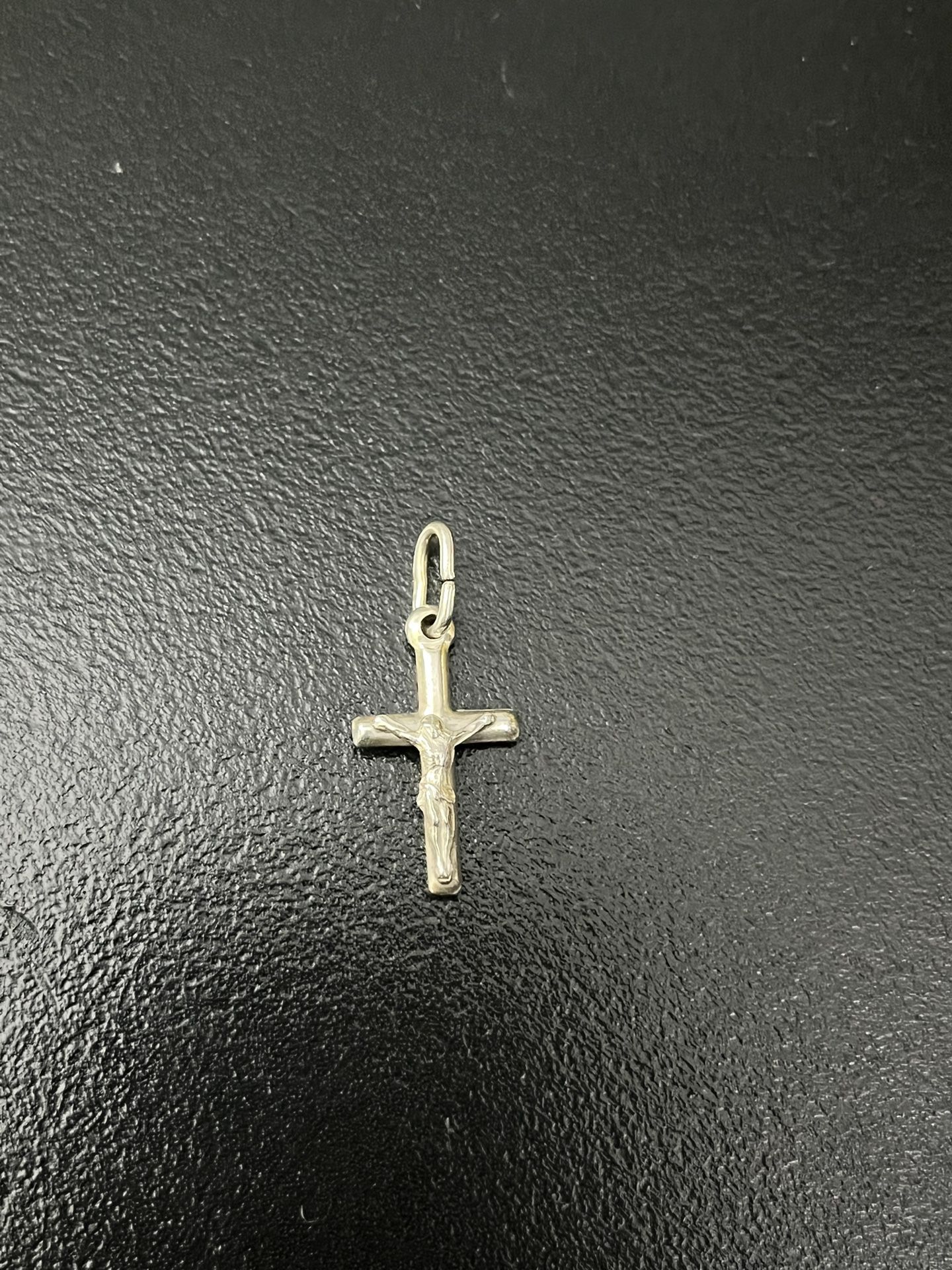Mini crucifix cross pendant 925 silver 