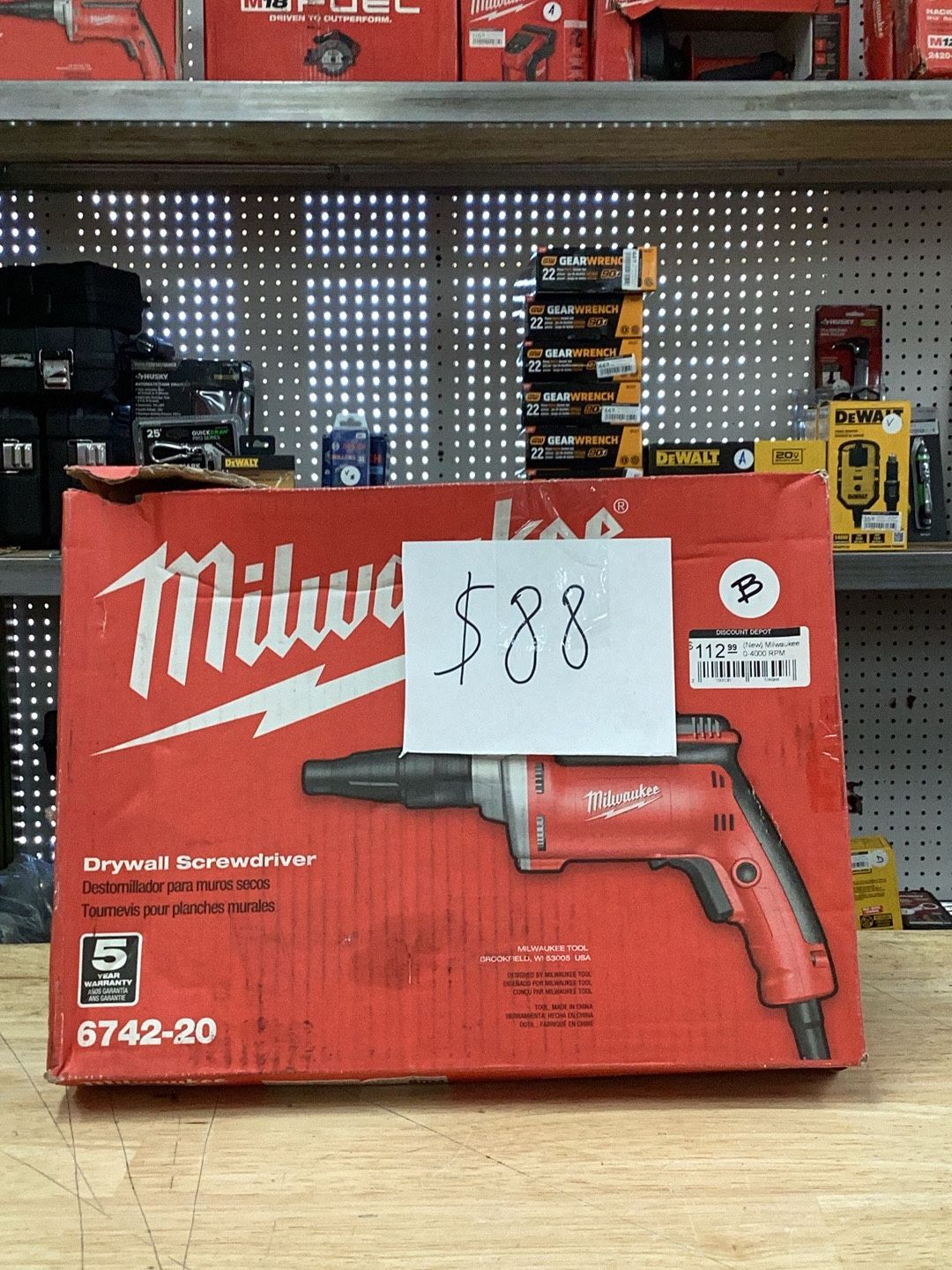 Milwaukee 0-4000 RPM Drywall Screwdriver