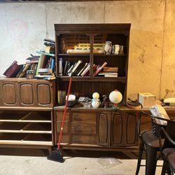 Wooden Bookshelf/dresser/cabinet Storage Set 