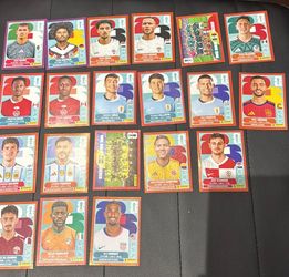 Panini World Cup Red and Purple Stickers
