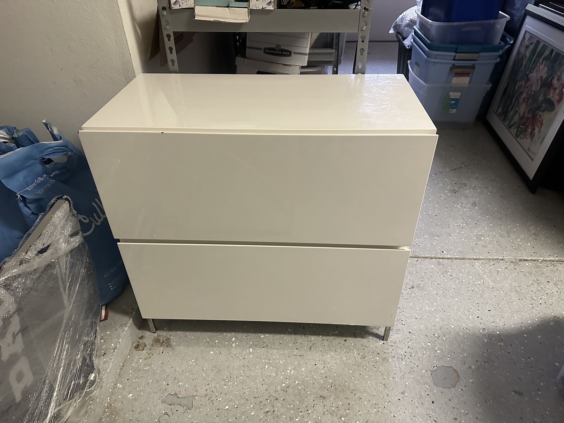 White Designer Filing Cabinet