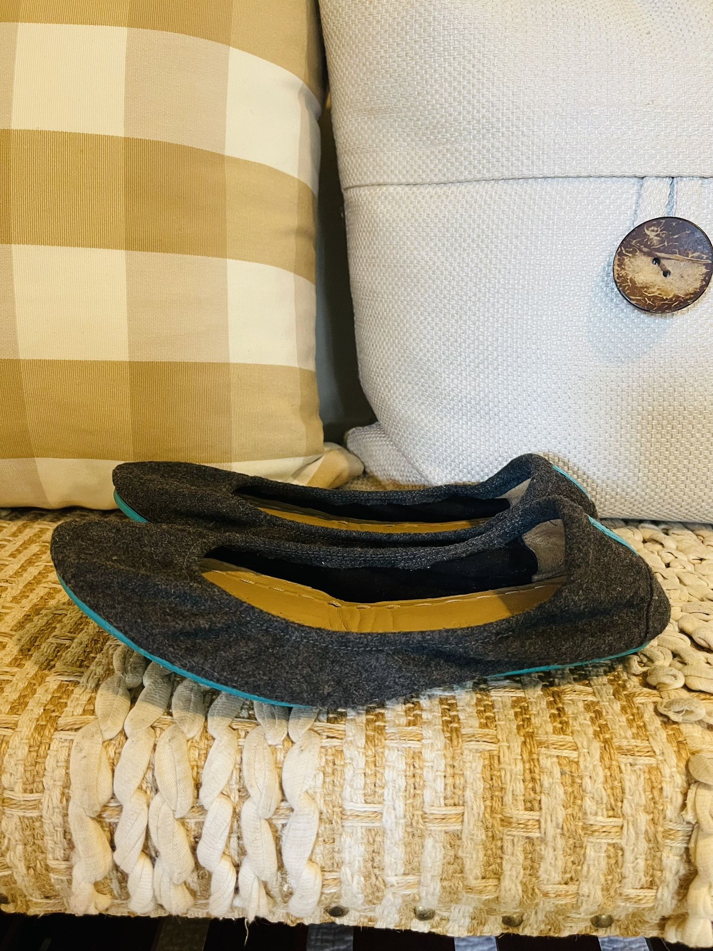 Tieks by Gavrielle Women's Size 10 Greystone Vegan Wool Ballet Flats GUC