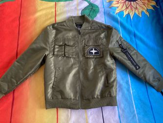 Olive green bomber jacket