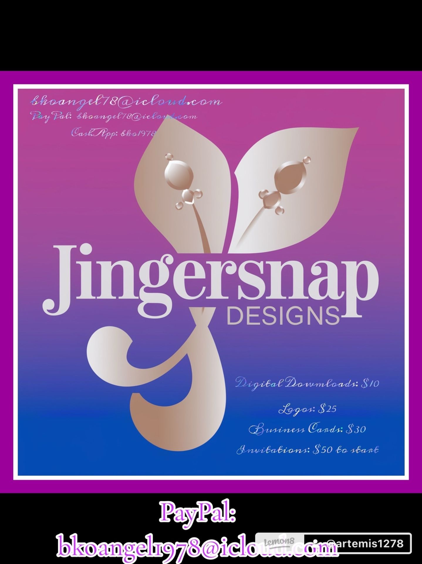 Custom Logos, Pics, Business Cards, Invitations