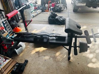 Weight Bench with Leg Curl Attachment