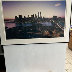 Framed Picture ( Photograph) Of Twin Towers NYC