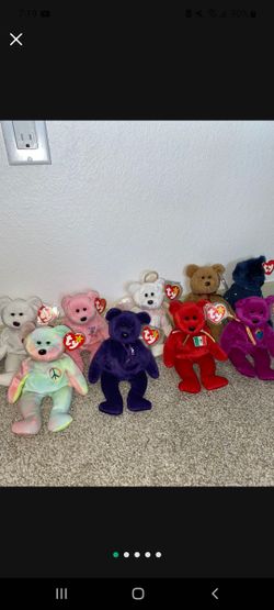 Beanie Babies Lot Of 9 Bears