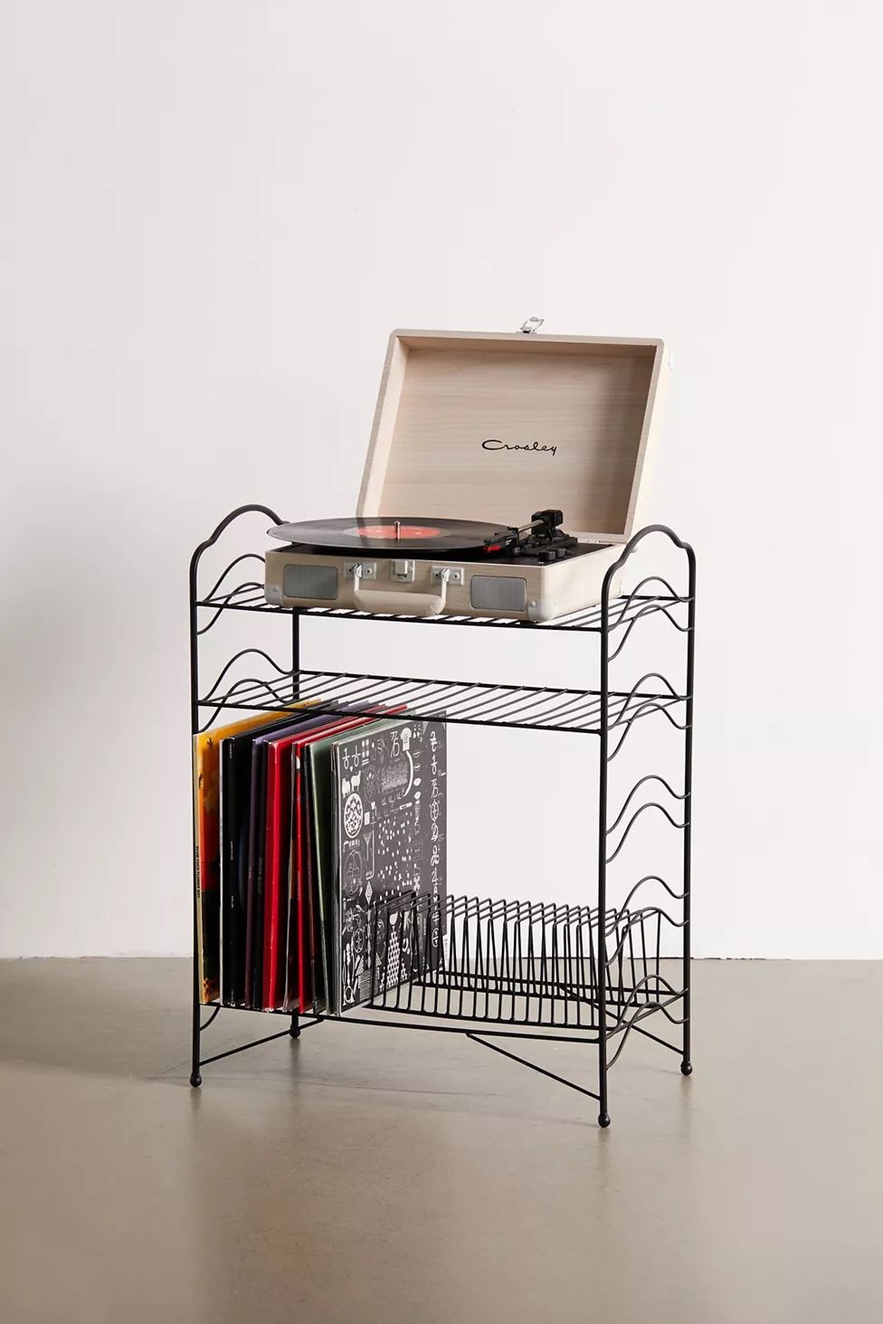 Vinyl Record Storage Shelf - Urban Outfitters (BLACK)