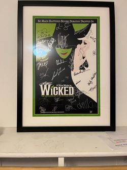 Wicked Framed and Signed Broadway Poster