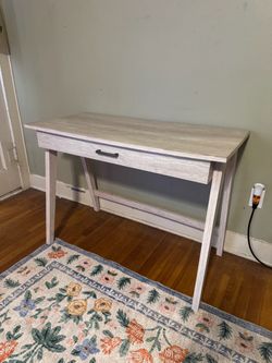 Paulo Wood Writing Desk with Drawer Weathered White - Threshold™ & SHELF