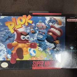 Plok New & Factory Sealed SNES Super Nintendo