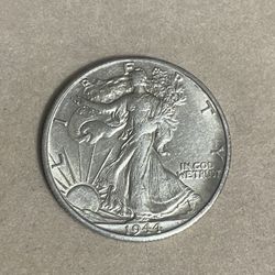 1944 Liberty silver half dollar collectible coin, asking for 45