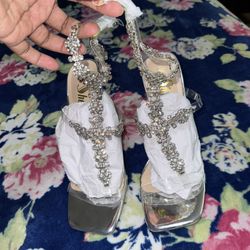 SHEIN Rhinestone Heels NEW! 