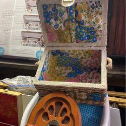 Small Radio 35 Dollars Vintage Sewing Basket 25 Dollars 