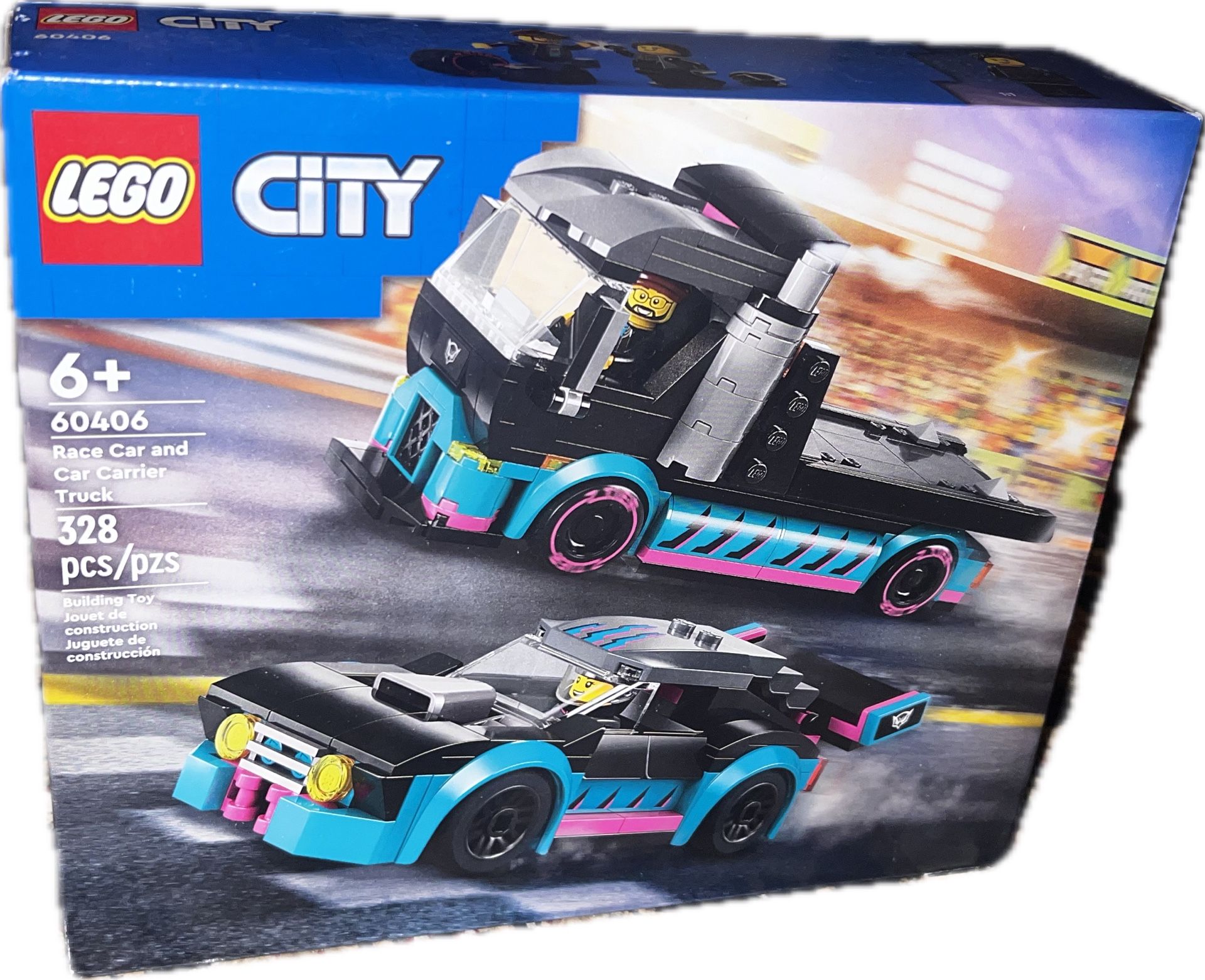 LEGO CITY: Race Car and Car Carrier Truck (60406)