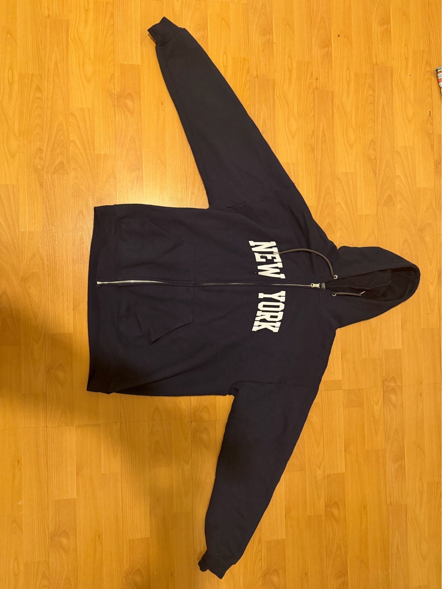 New York zip up hoodie blue men’s xl