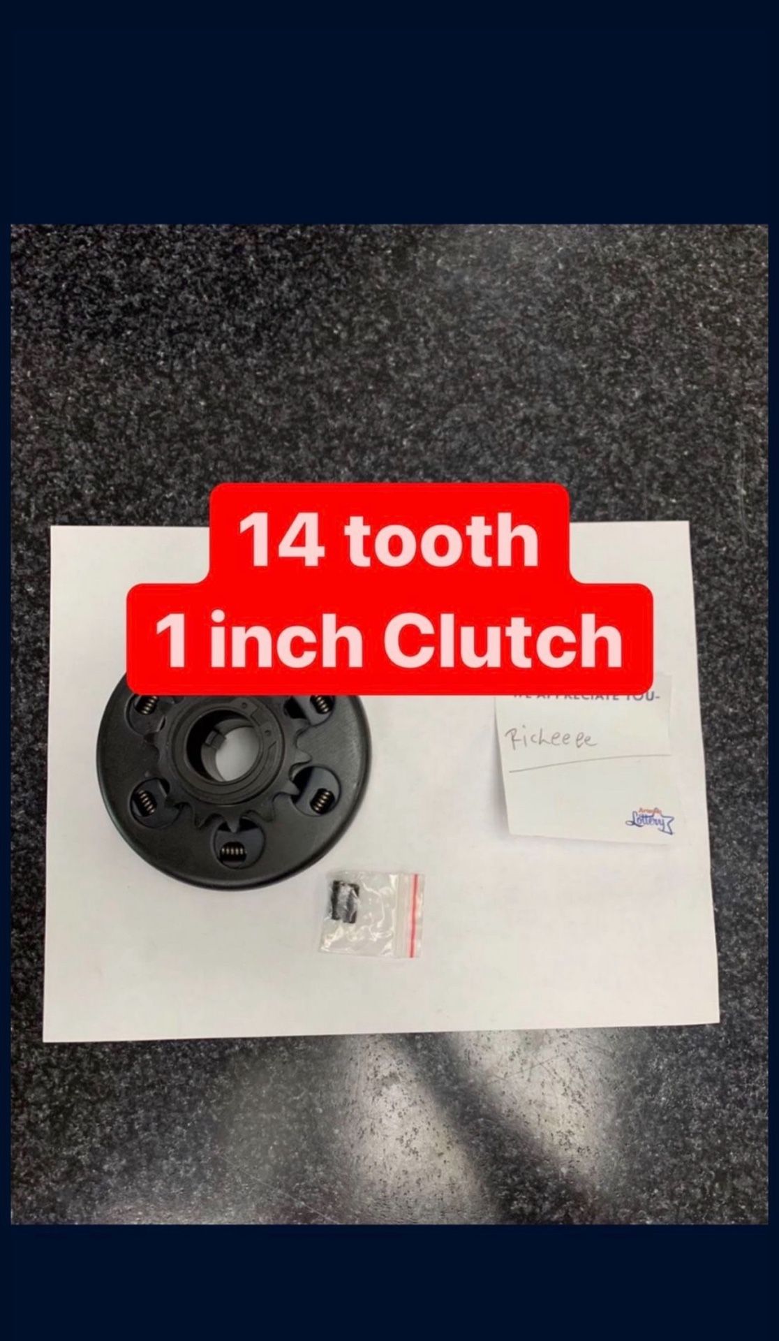 NEW 14 Tooth 1” Shaft Mini Bike Go Kart Clutch 14T 1 Inch New Heavy Duty Fits 420 Chain