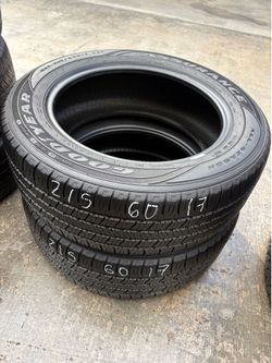 215/60r17 Two Goodyear Tires In Great Shape - Call Aarons Tires!