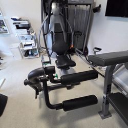 Precore s3.55 home combo gym. Leg extensions, bench press chest press all in one machine gym home