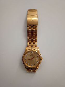 Bulova Gold-Tone Watch with Diamond Accent Dial