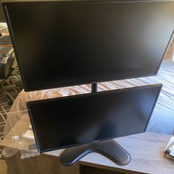 Dual Monitor Stand, Computer Monitors Included 