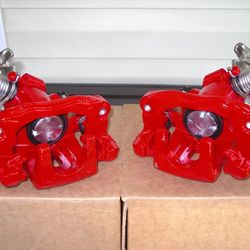 NEW RED Hyundai Tiburon Elantra Kia Spectra 2001-2005 Rear Brake Caliper SET