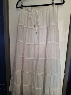 Long white skirt