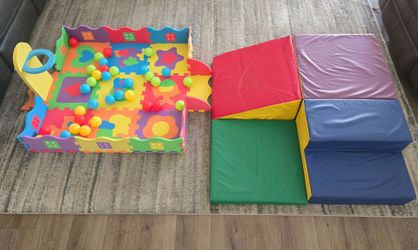Soft Play Climbing Blocks and Ball Pit