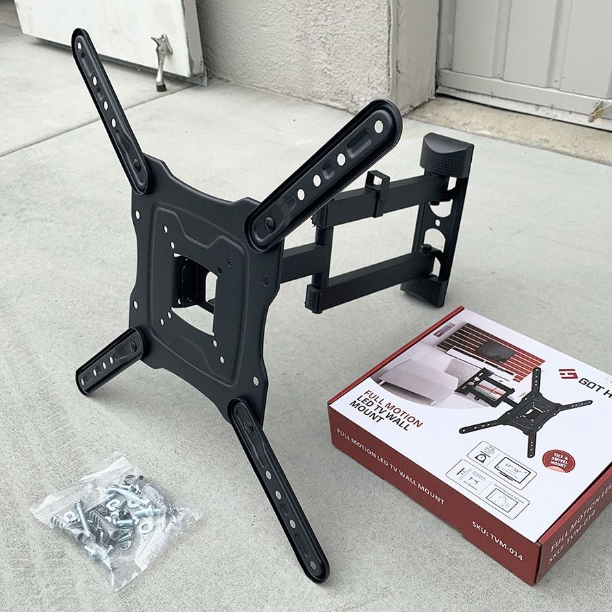 Brand New $19 Full Motion TV Wall Mount for 17-55” TVs Swivel and Tilt Bracket VESA 400x400mm, Max weight 66 Lbs