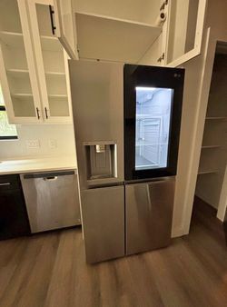 LG refrigerator with window