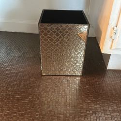 Mirrored Bathroom Trashcan