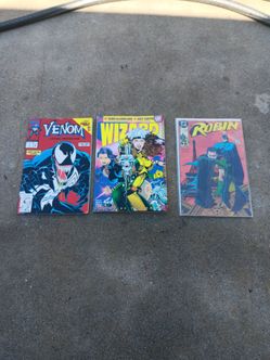 Venom, Wizard, and Robin Comic Book Lot Make Offer